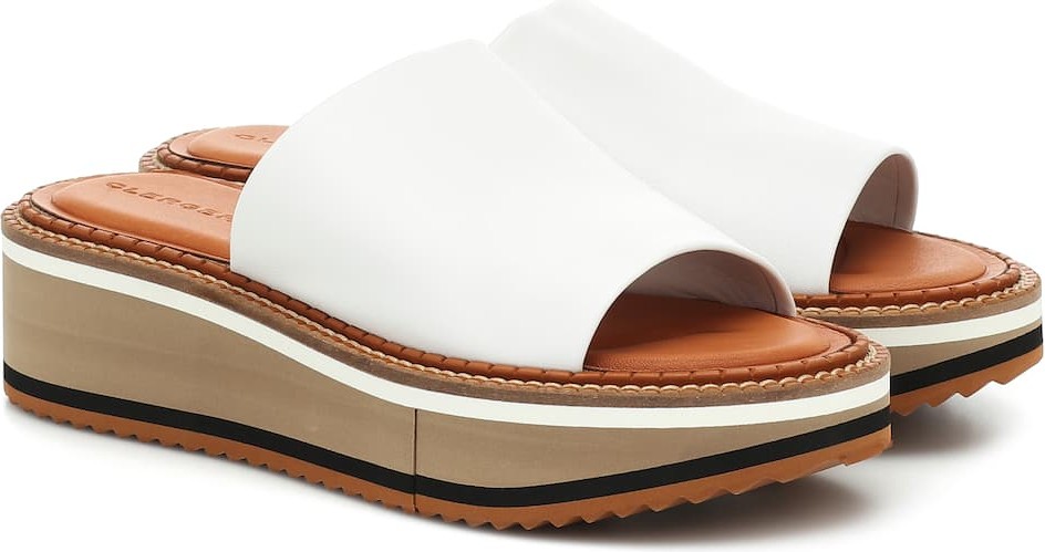 Robert Clergerie Fast3 leather platform slides