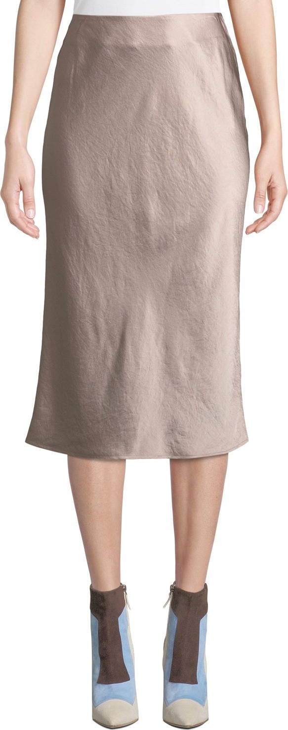 T By Alexander Wang Wash And Go Woven Slip Midi Skirt