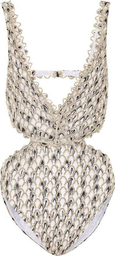 Missoni Cut-out crochet swimsuit