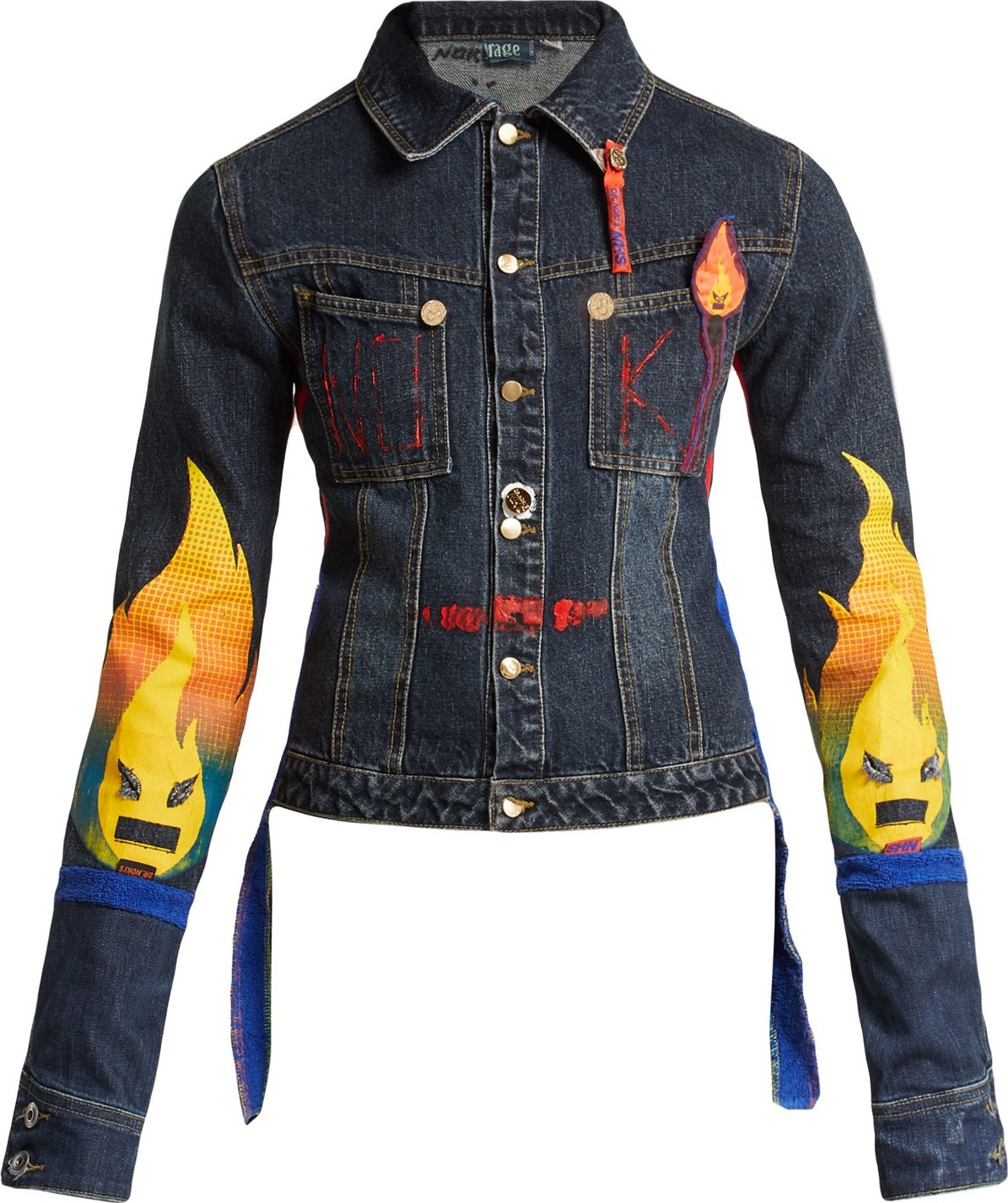 Noki Matchstick-print denim jacket
