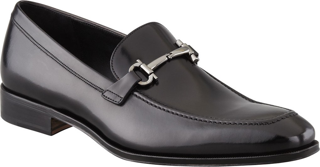 Salvatore Ferragamo Men's Gancini-Bit Loafer Black