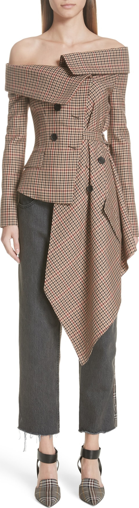 Monse Off the Shoulder Blazer