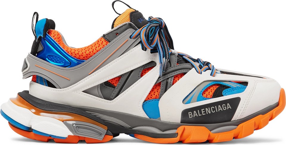 Balenciaga Track Leather, Mesh and Rubber Sneakers