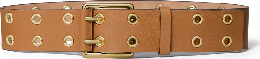 Michael Kors Collection Double-Grommet Leather Belt