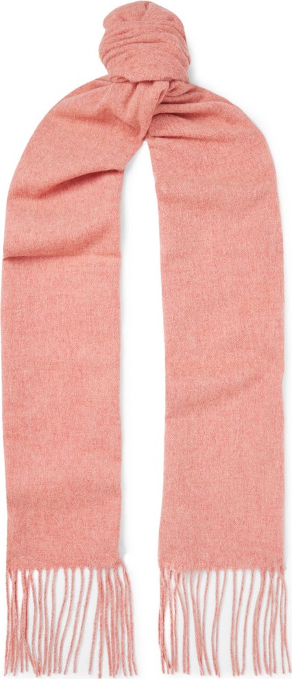 Acne Studios Canada Skinny Fringed Mélange Wool Scarf