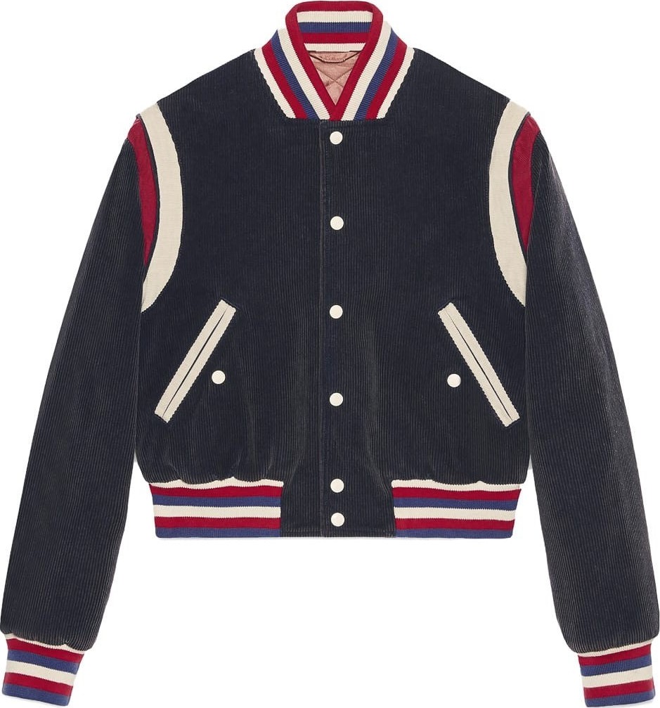 Gucci Embroidered corduroy jacket