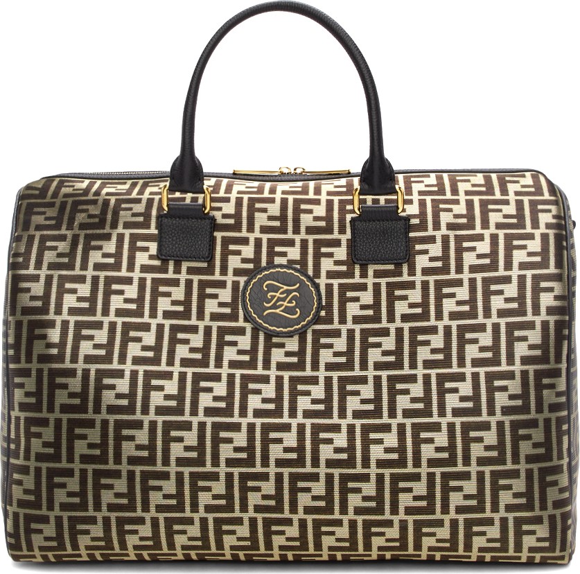 Fendi Black & Gold 'Forever Fendi' Duffle Bag