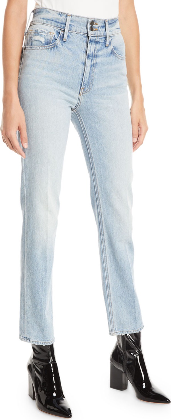 FRAME DENIM Le Sylvie High-Rise Straight-Leg Ankle Jeans