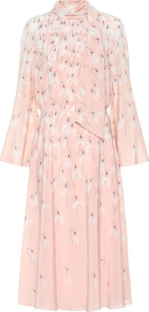 Valentino Floral silk midi dress