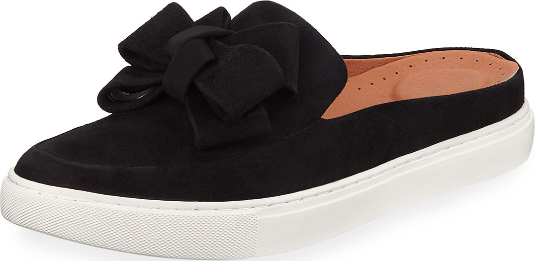 Gentle Souls Rory Ribbon-Front Suede Mule Sneakers