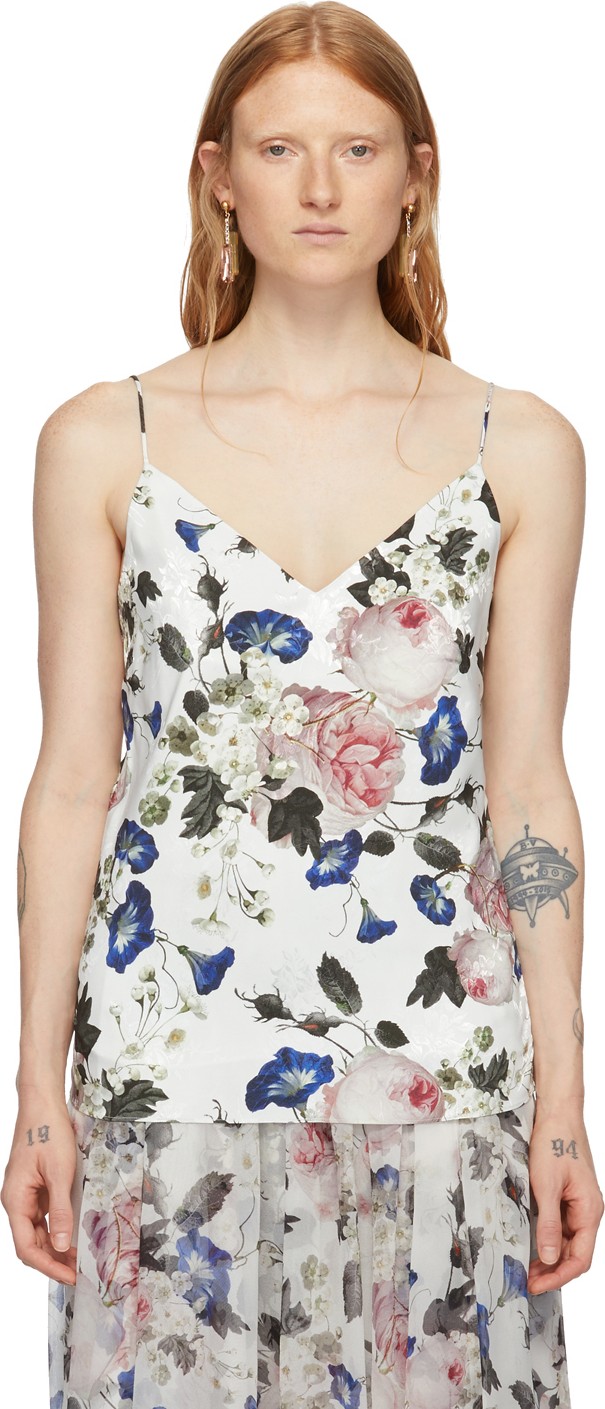 Erdem White Mayelle Camisole