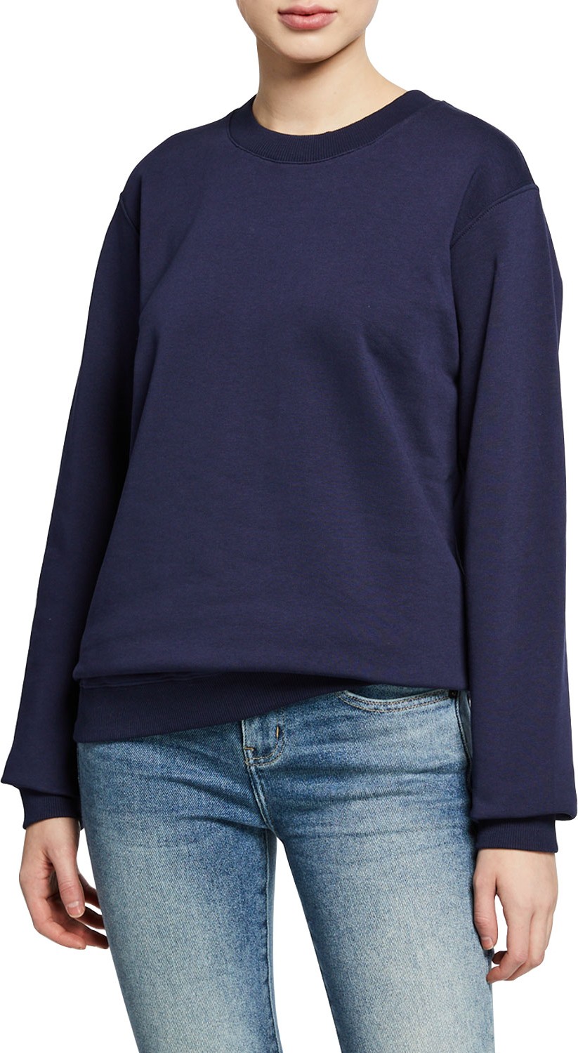 Notify Crewneck Long-Sleeve Cotton Sweatshirt