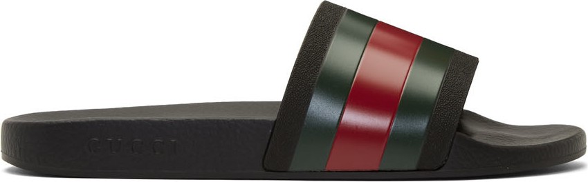 Gucci Black Pursuit Pool Slides