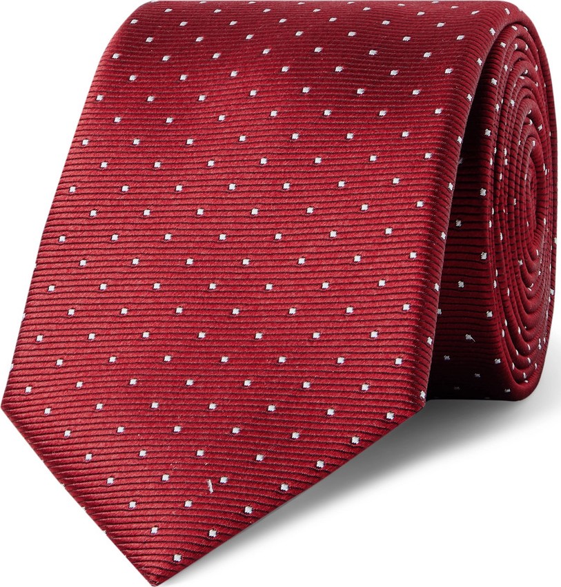Lanvin 7cm Pin-Dot Silk-Faille Tie