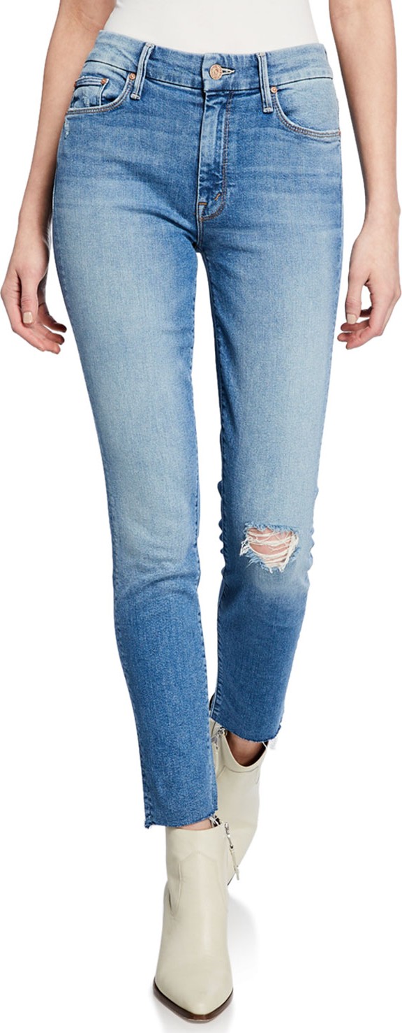 MOTHER The Looker Ankle Skinny Frayed Jeans