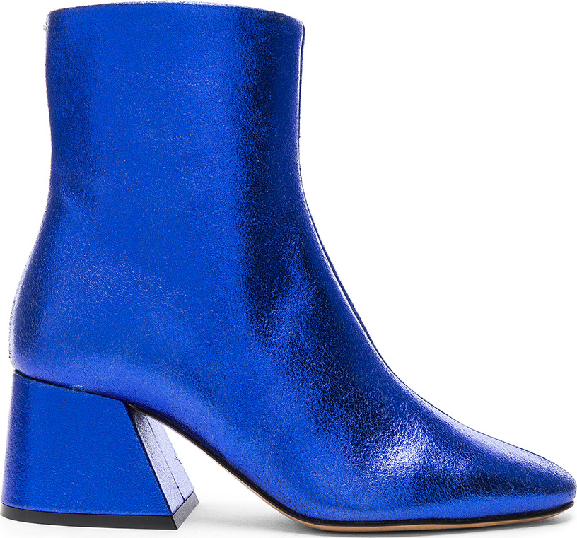 Maison Margiela Laminated Leather Chunky Heel Boots