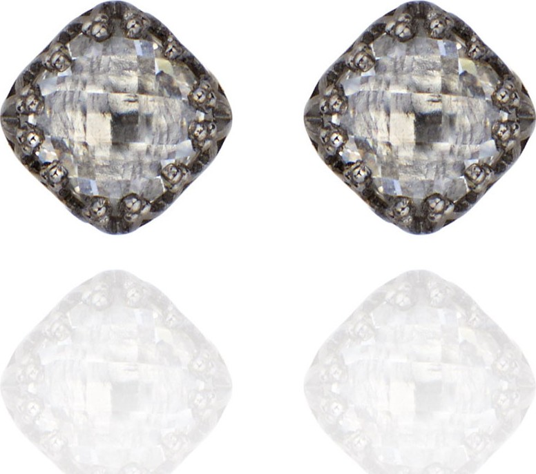 Larkspur & Hawk Jane Small Button Earrings in Dove