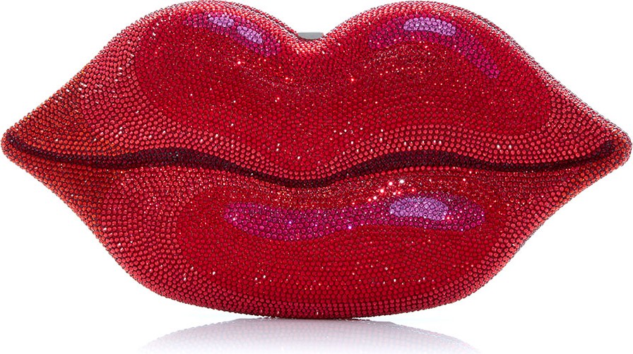 Judith Leiber Hot Lips Crystal Clutch Bag