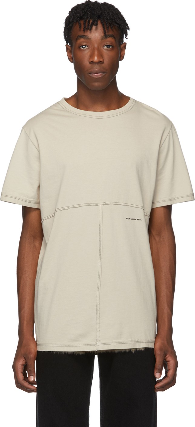 Eckhaus Latta Tan Lapped T-Shirt