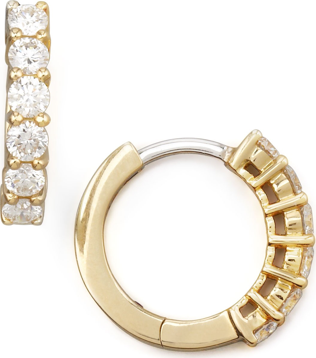 Roberto Coin 13mm Yellow Gold Diamond Hoop Earrings, 0.7ct