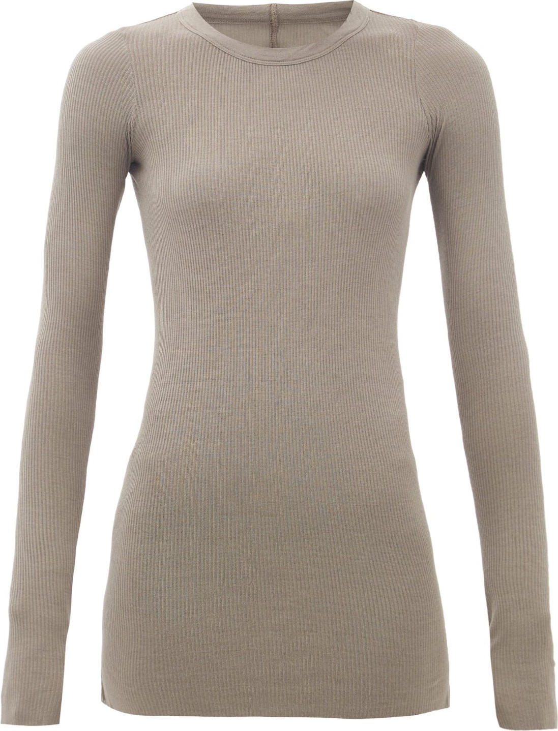 Rick Owens Long-sleeved ribbed-jersey T-shirt