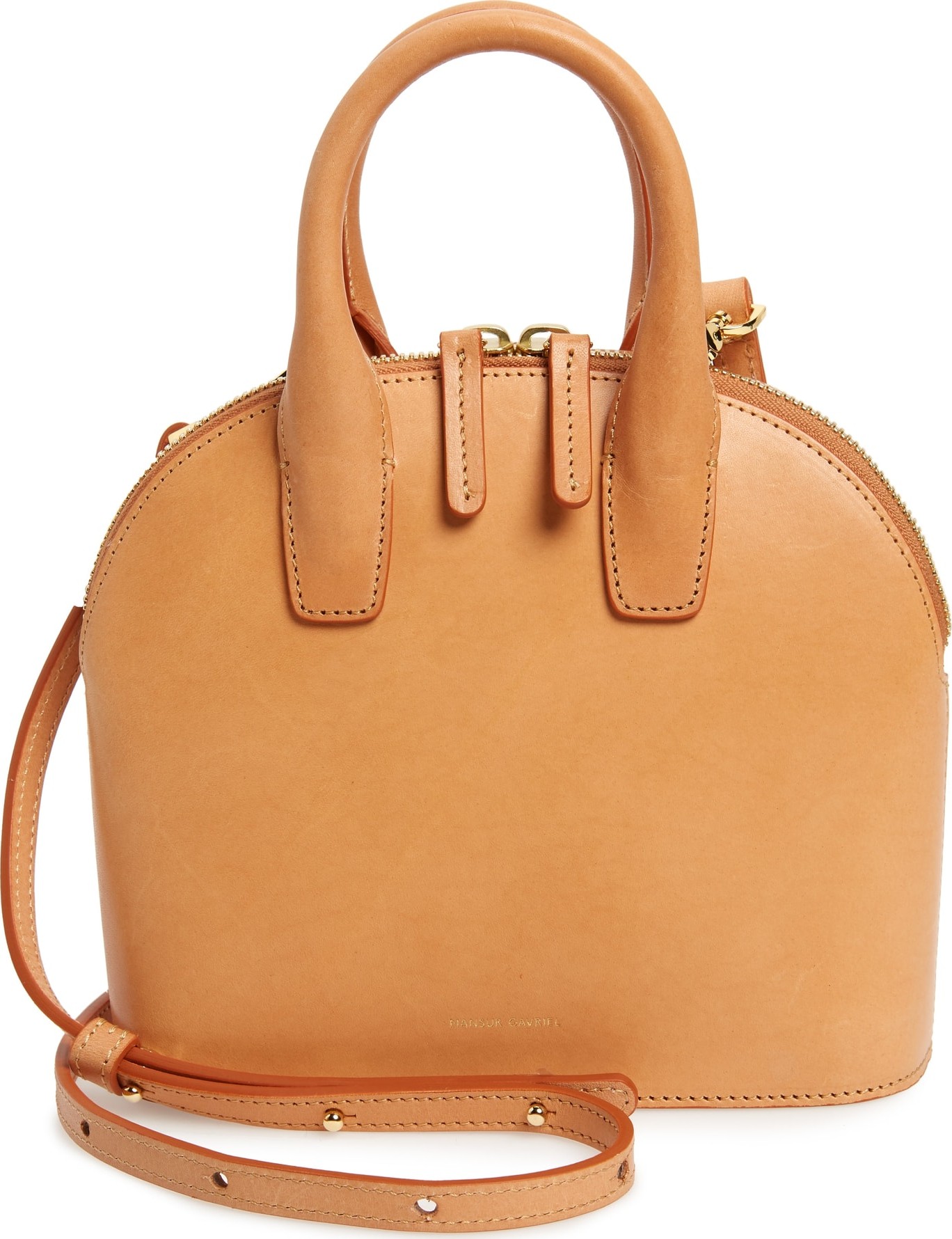 Mansur Gavriel Mini Top Handle Rounded Leather Bag