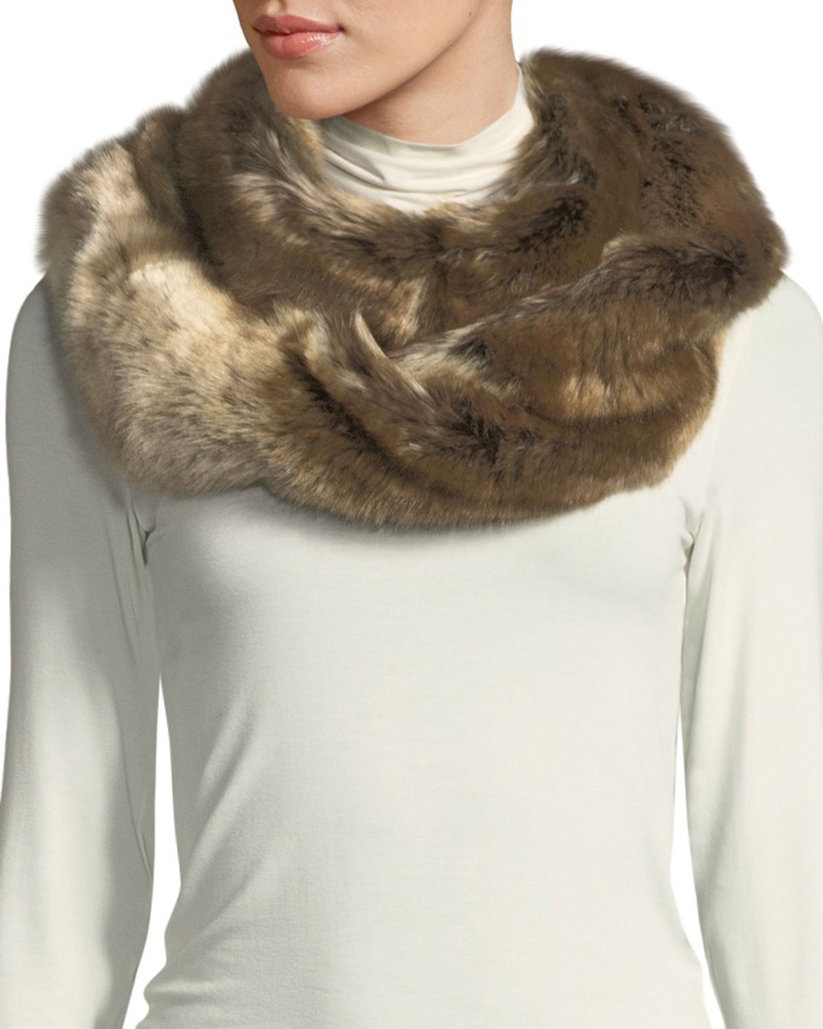 Fabulous Furs Oversized Eternity Faux-Fur Scarf