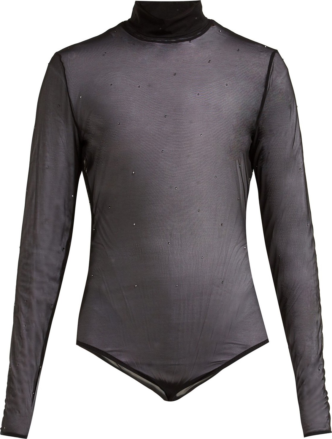 Wolford Crystal Affair high-neck sheer bodysuit