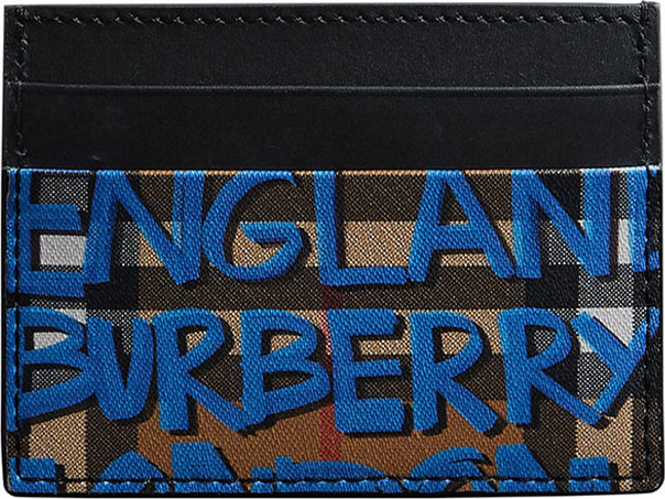 Burberry London England Men's Sandon Graphic-Print Card Case