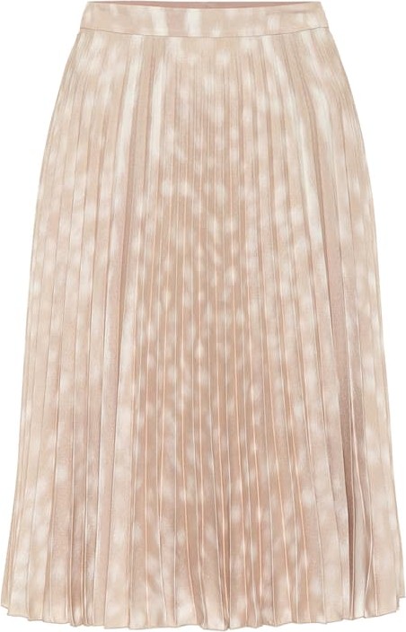 Burberry London England Printed pleated midi skirt