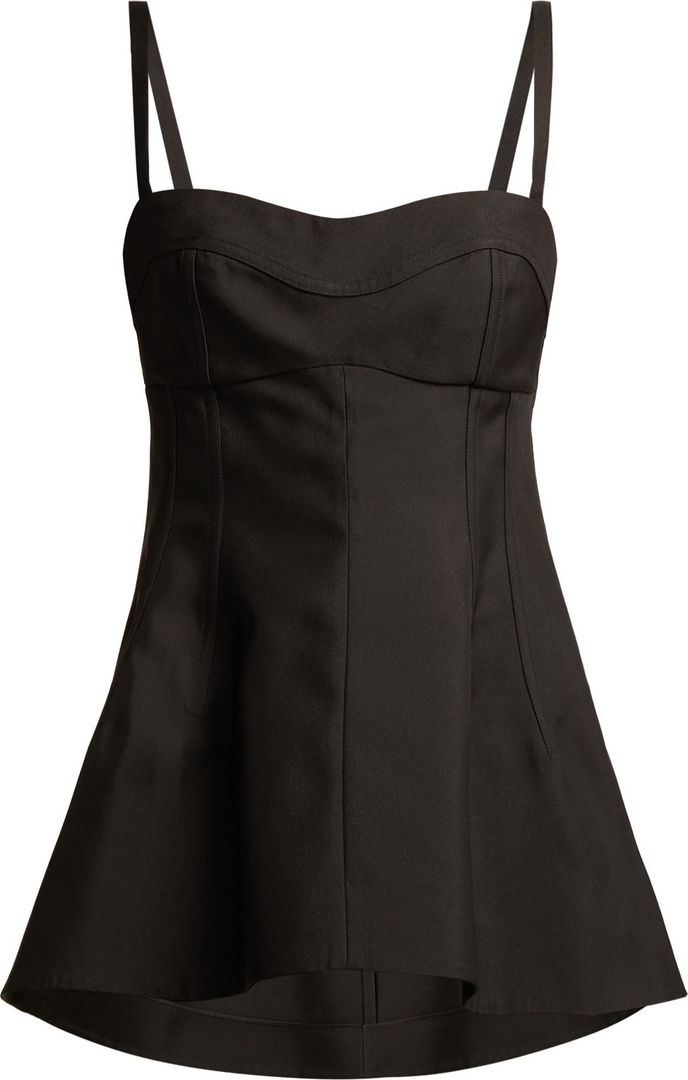 Jil Sander Sweetheart neckline flared evening top