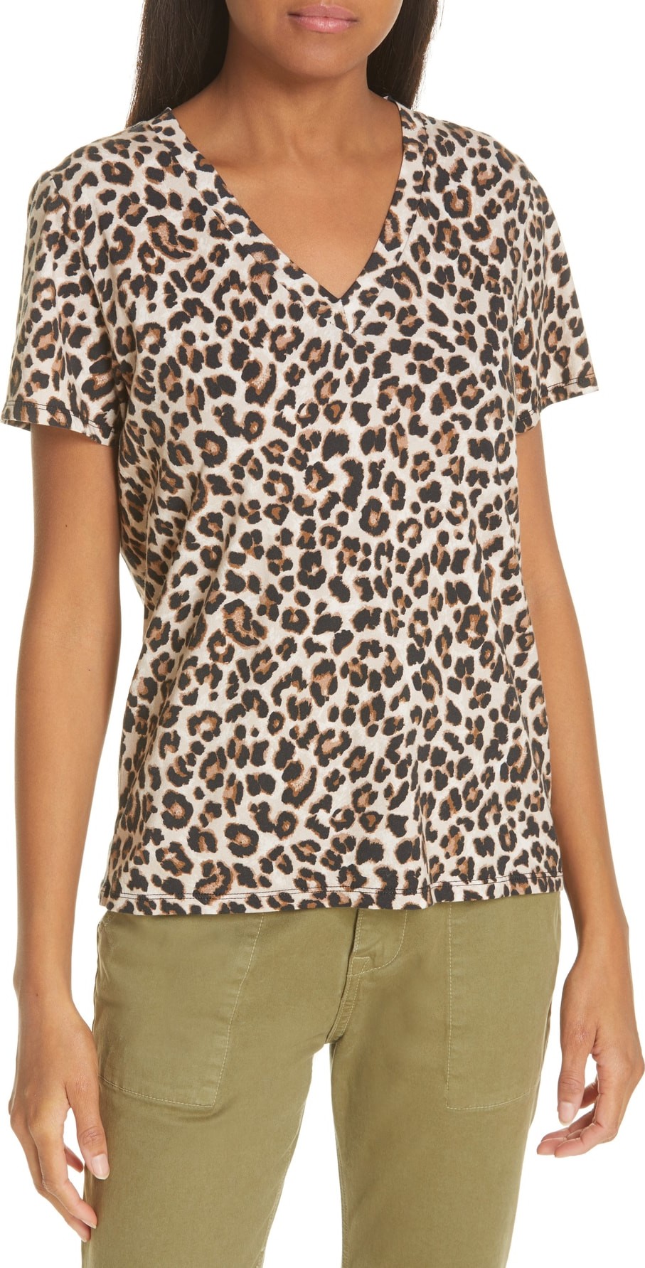 Veronica Beard Saniya Leopard Print Tee