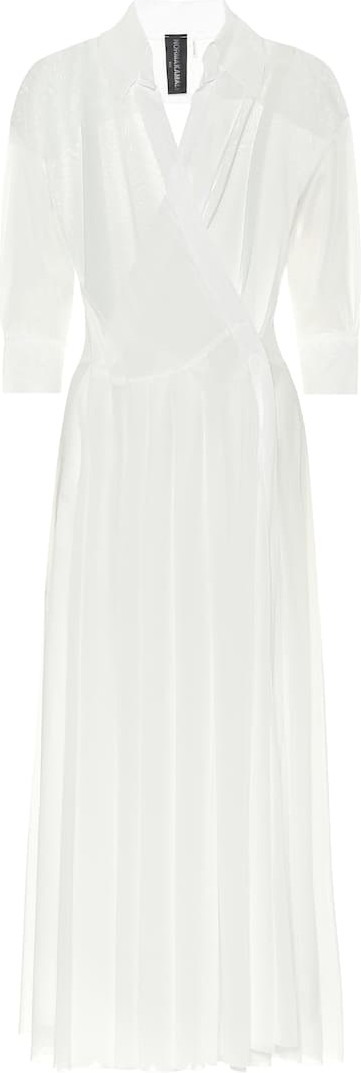 Norma Kamali Pleated midi shirt dress