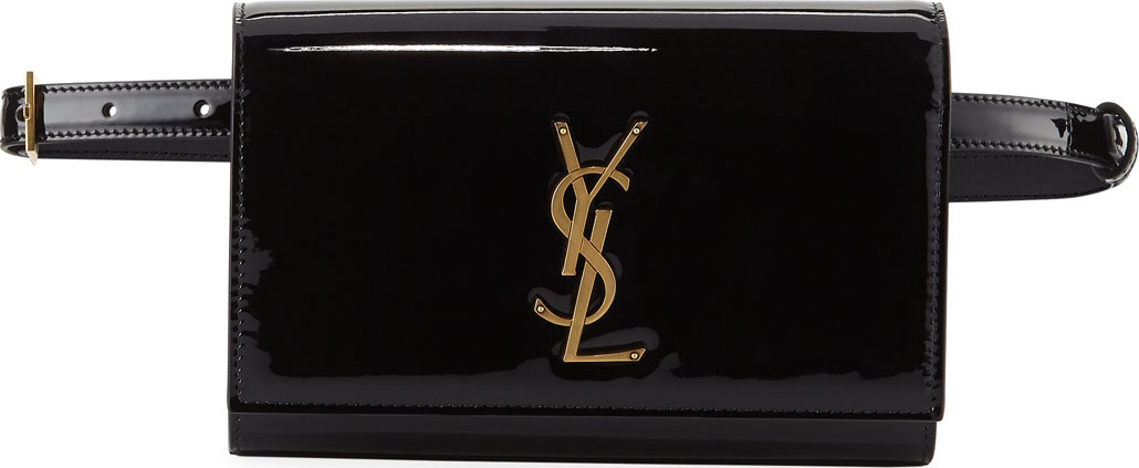 Saint Laurent Kate Monogram YSL Patent Leather Belt Bag