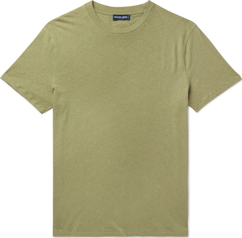 Frescobol Carioca Mazola Slub Cotton and Linen-Blend Jersey T-Shirt