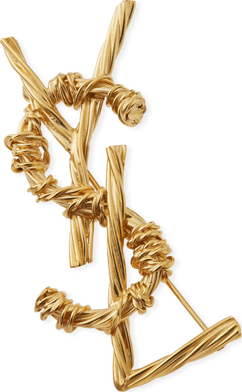 Saint Laurent Opyum Rope Brooch