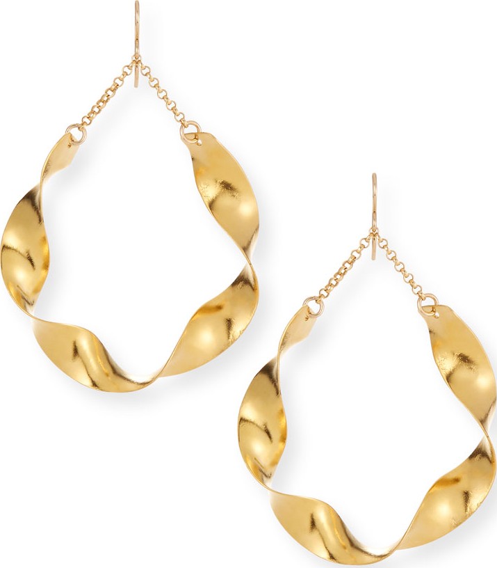 Devon Leigh Twisted Wave Hoop Earrings
