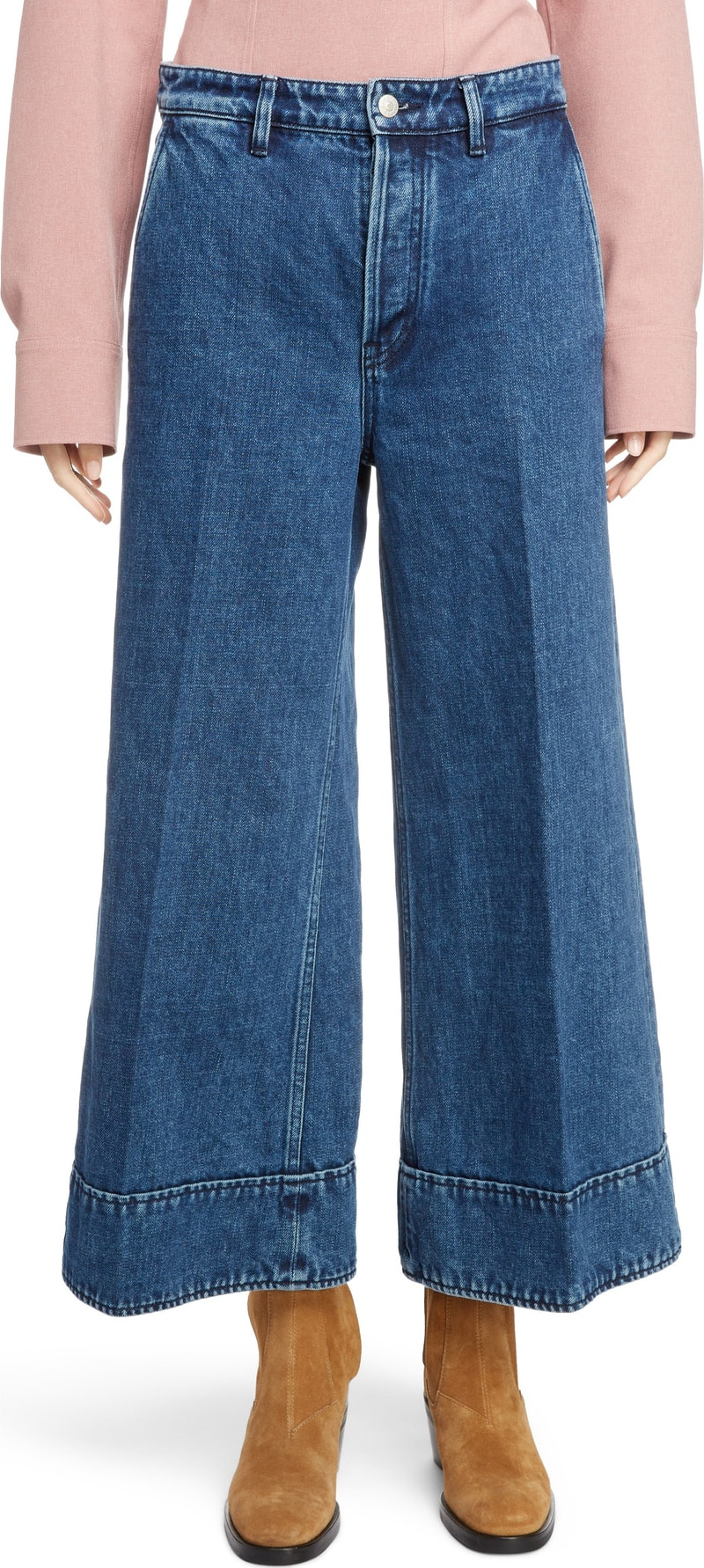 Acne Studios Crop Wide Leg Jeans