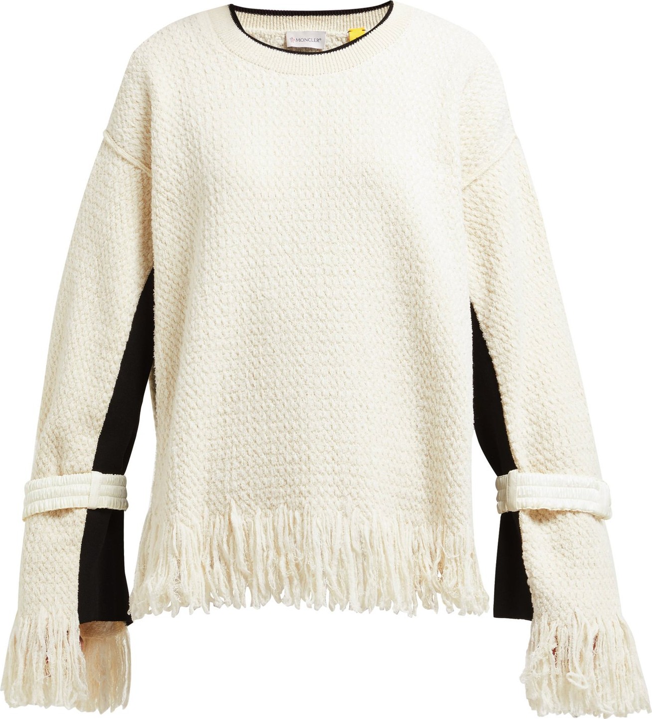 2 Moncler 1952 Fringed cotton-blend sweater