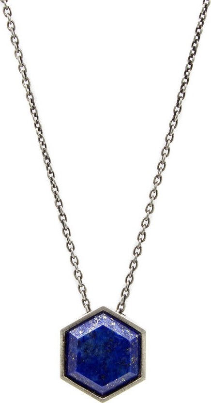 M. Cohen Small gemstone hexagon locket