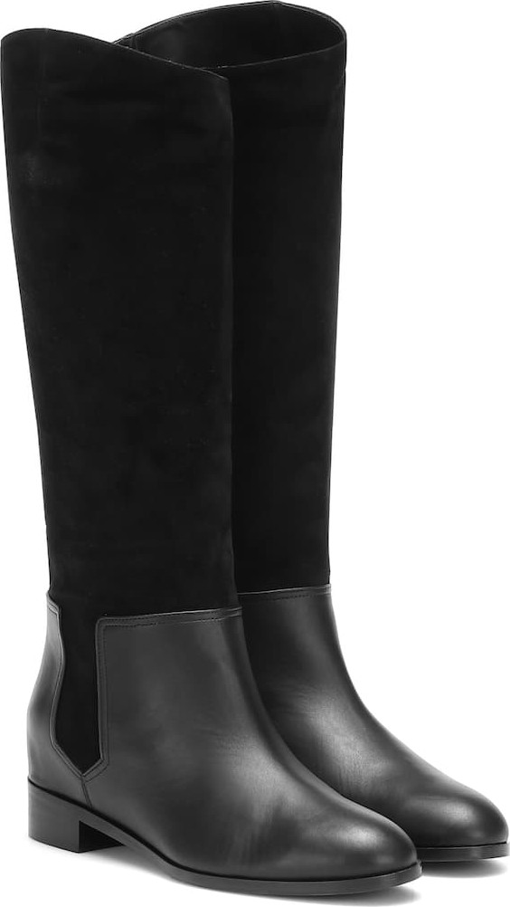 Aquazzura Duke leather and suede boots