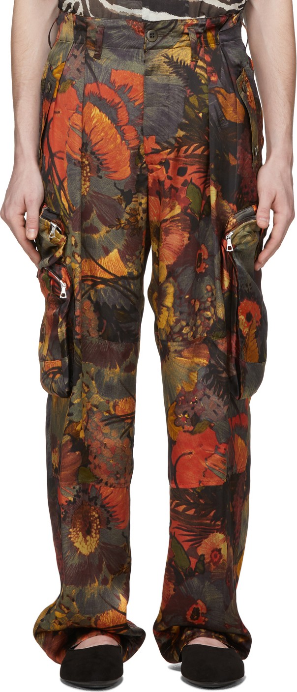 Dries Van Noten Multicolor Floral Trousers