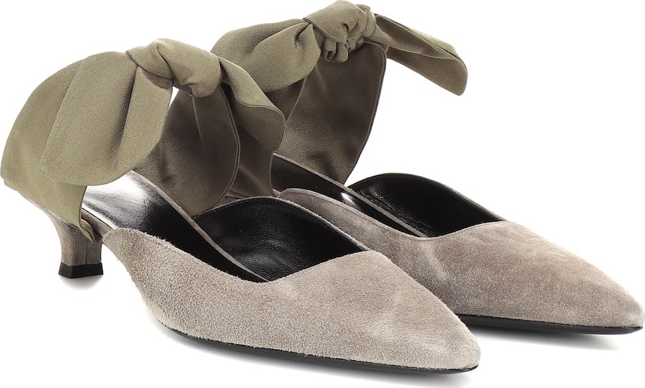 THE ROW Coco suede mules
