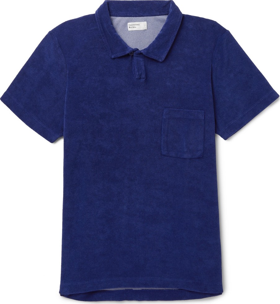 Universal Works Vacation Cotton-Blend Terry Polo Shirt