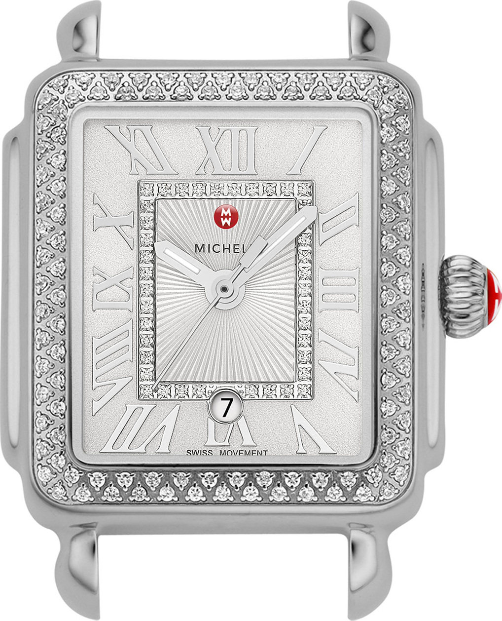 MICHELE Deco Madison Mid Diamond Watch Head, White