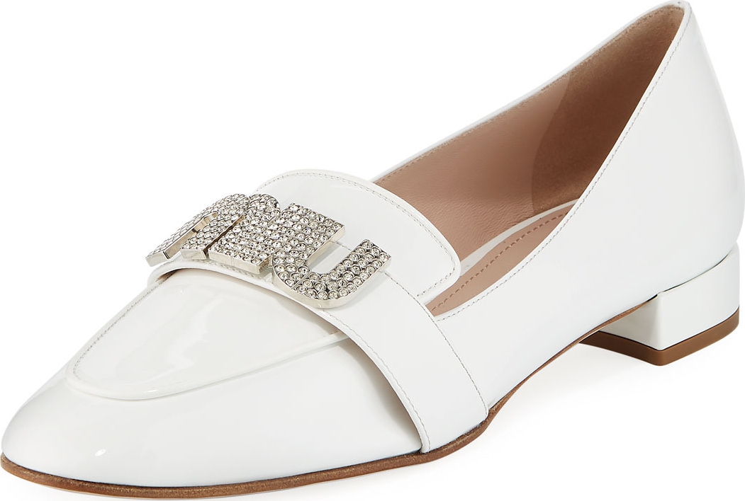 Miu Miu Patent Leather Logo Loafer