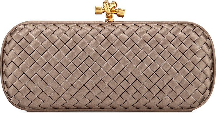 Bottega Veneta Intrecciato Satin Stretch Knot Clutch