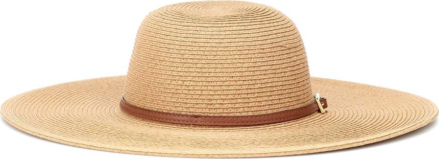 Melissa Odabash Jemima leather-trimmed hat