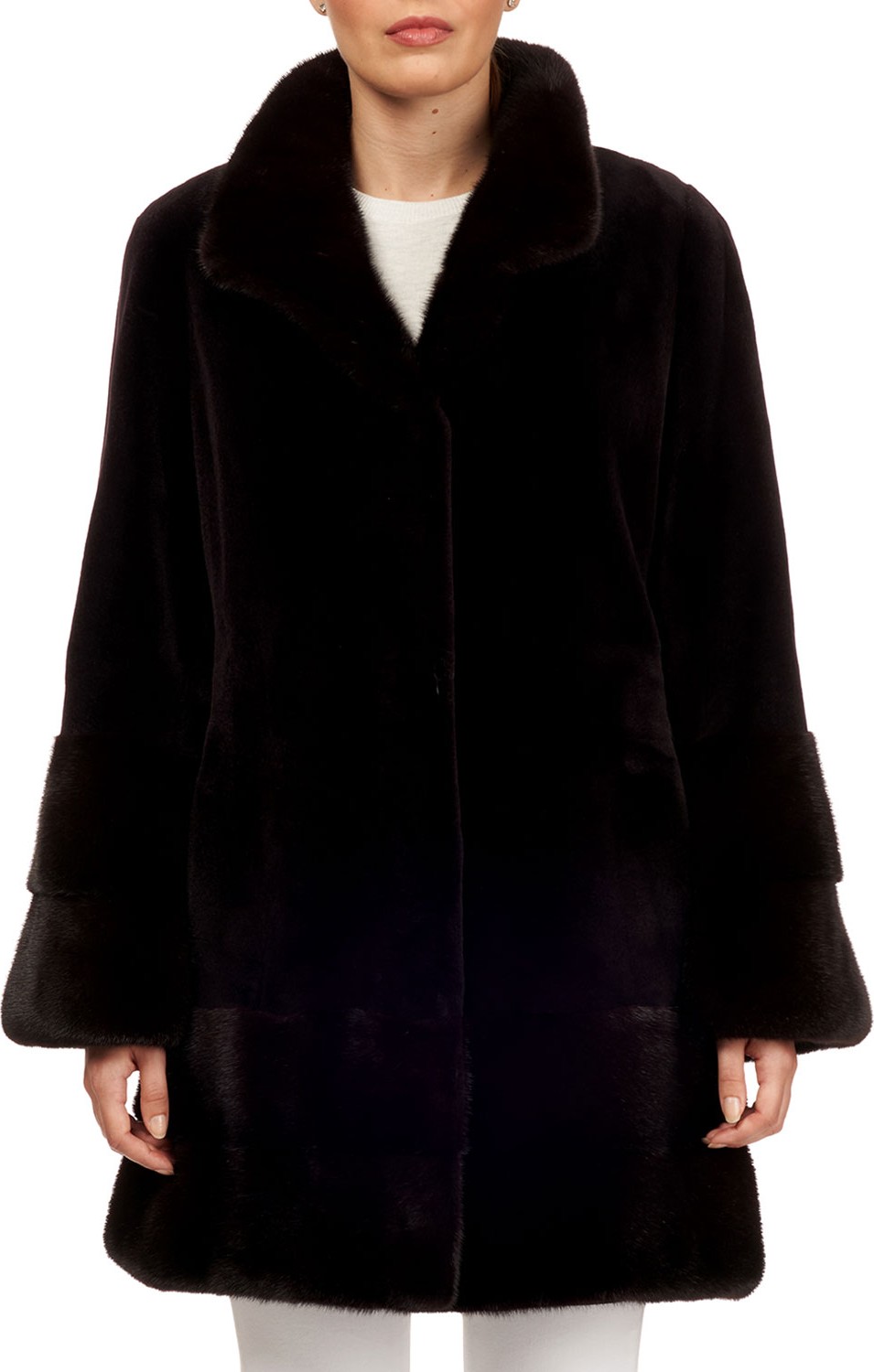 Gorski Reversible Sheared Mink Stroller Coat Gorski Reversible Sheared Mink Stroller Coat