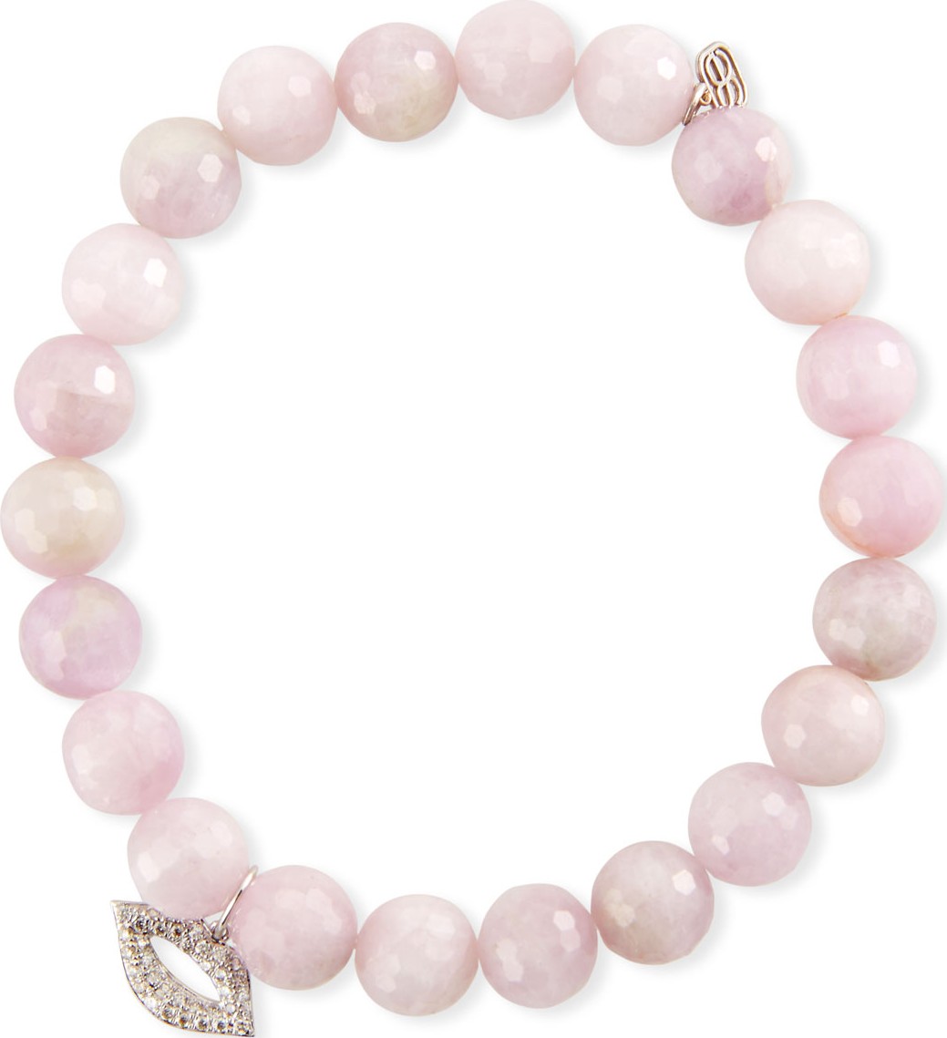 Sydney Evan 14k Diamond Lips & Kunzite Bracelet